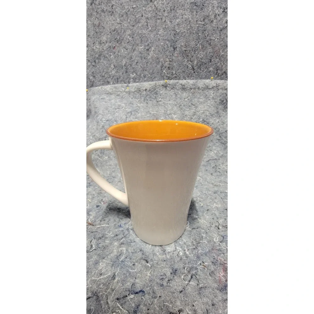Starbucks 2006‎ Retro Coffee/Tea Mug Orange Inside Logo 2006